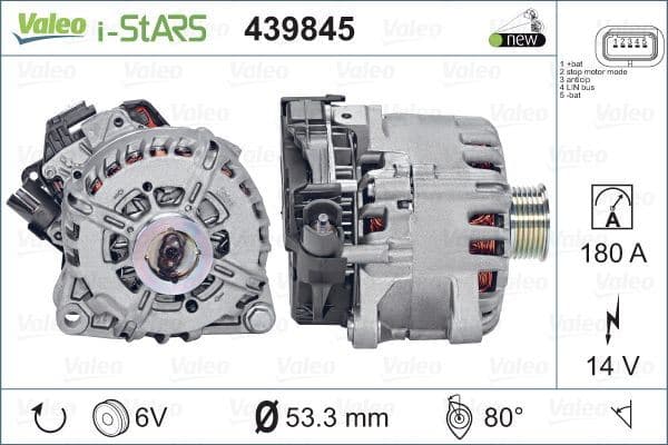 ALTERNATÖR KOMPLE (14v180a) PARTNER-BERLINGO-P208-...