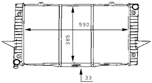 Kühlmittelkühler VOLVO 850/ C70/ S70/ V70 — MAHLE CR165000S - MAHLE