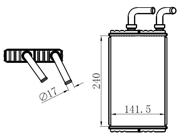 KALORİFER BRAZİNG HEATER A/M(240X142X26)VİTARA - ORIS