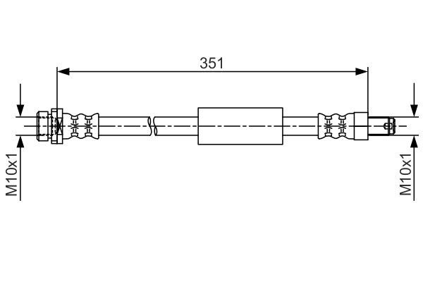FREN HORTUMU ARKA SAĞ-SOL FORD TRANSİT 14> V363 (ARKA TEK TEKER) (UZUNLUK: 350mm) - BOSCH