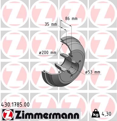 ARKA FREN KAMPANA CORSA C (01>11) ABS'SİZ - ZIMMERMANN - OEM 9196287
