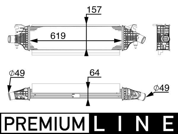 Ladeluftkühler NISSAN INFINITI - MAHLE