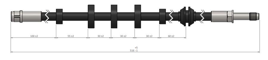 FREN HORTUMU ON A4 - CAVO - OEM 8K0611707A