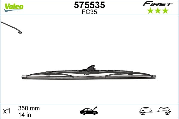 SİLECEK SÜPÜRGESİ 35cm (x1) NORMAL TİP (FİRST) (ÜN - VALEO - OEM BMP350