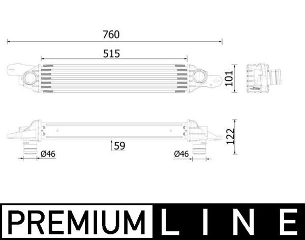 Ladeluftkühler OPEL MERIVA — MAHLE CI612000P - MAHLE