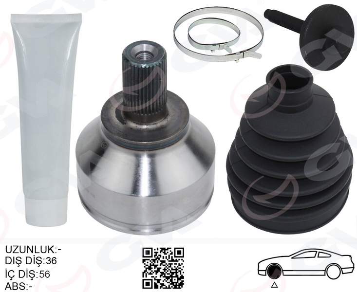 ÖN AKS KAFASI DIŞ SAĞ-SOL FOCUS II 03>11 C MAX 2.0TDCI 03>10 VOLVO S40 II 07>10 V50 07>10 T5 - GVA - OEM 3M513A328DB