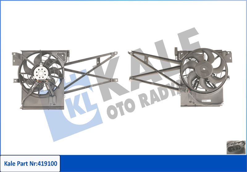 KLİMA FAN MOTORU KOMPLE DAVLUMBAZLI VECTRA B 1.6-1.8-2.0-2.5 (120W-310mm) - KALE - OEM 52464704
