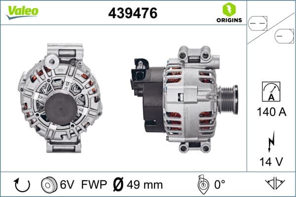 ALTERNATOR SARJ DINAMOSU 14 V 150 A BMW N40 N42 N4...