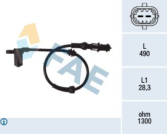 ABS TEKERLEK HIZ SENSÖRÜ CORSA C-MERIVA-TIGRA 1.4-1.8-2.0 16V - FAE - OEM 1238236