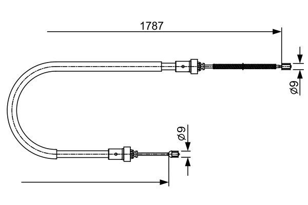 FREN TELİ. 1787 MM — BOSCH 1987482410 - BOSCH