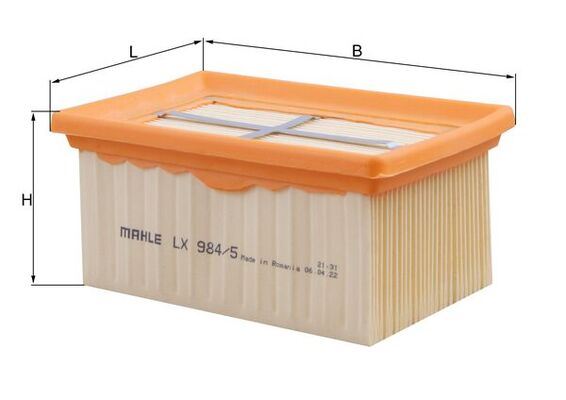 HAVA FİLTRESİ Air filter element — MAHLE LX984-5 - MAHLE