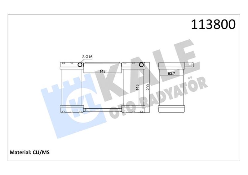KALORİFER 4 SIRA PA BMC L.30-TM.30 - KALE - OEM 8M13517