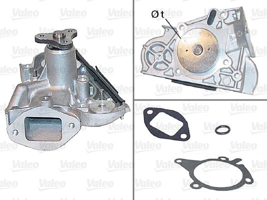 DEVİRDAİM SU POMPASI MAZDA MX-5 1,6L B64F 8AN1 90-98 / KIA CARENS 1,6L GA6D 02-> / SHUMA 1,5L B5 96-01 / CAPITAL 1.5L B6 DOHC EGI 92-> / SEPHIA 1.5L B6 DOHC EGI 92-> - VALEO - OEM 0K93715010