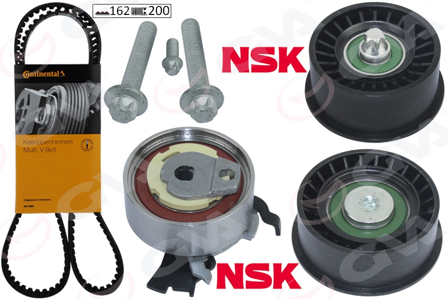 EKSANTRİK GERGİ KİTİ (162x200 ASTRA G-CORSA C-VECTRA C-MERIVA A-ZAFIRA A 1.4-1.6-1.8 16V Z16XE-Z14XE - GVA - OEM 95518060
