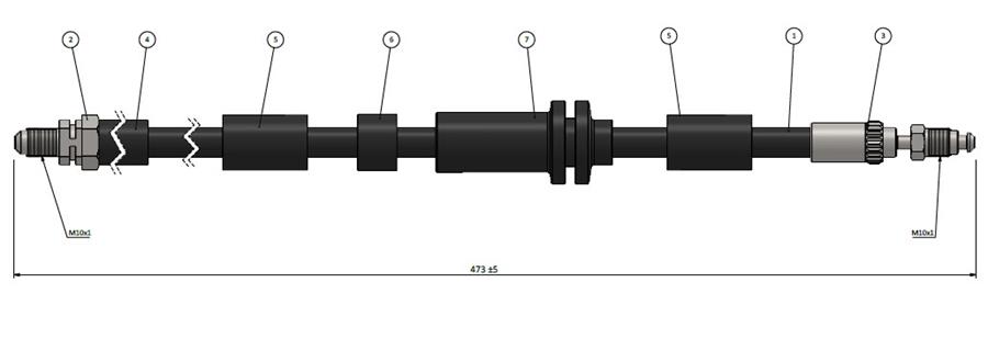 FREN HORTUMU sağ ön KA (RB) 96-08 - CAVO - OEM 1315749