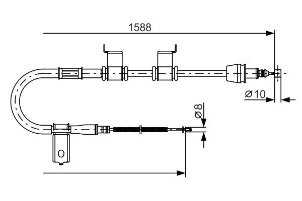 FREN TELİ. 1588 MM — BOSCH 1987482358 - BOSCH