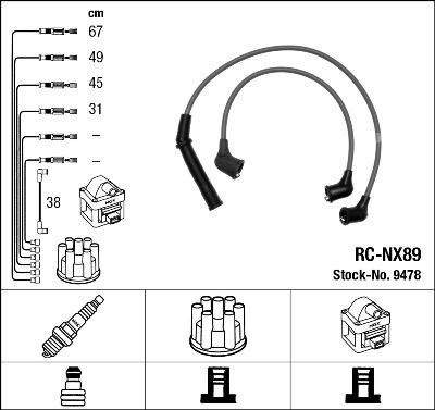 RC-NX89 ATEŞLEME KABLOSU - NGK