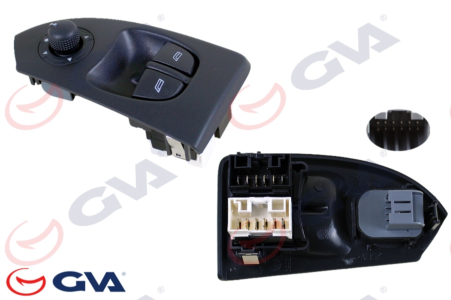 CAM AÇMA ANAHTARI FIAT DUCATO JTD (06-) SOL (ÇİFTLİ-ÇERÇEVELİ-AYNA AYARLI) - GVA - OEM 735315619