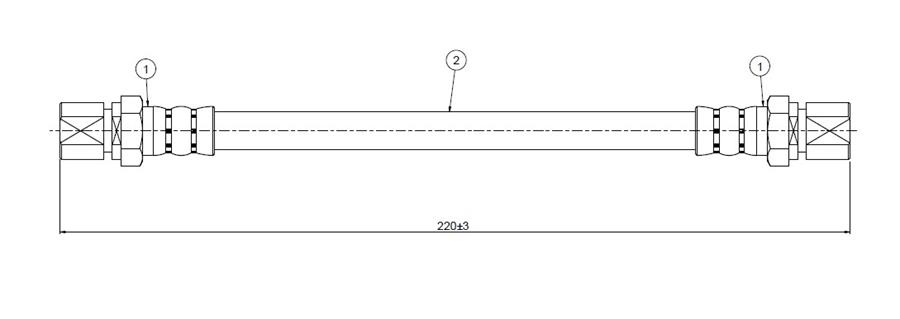 FREN HORTUMU arka Lanos 1.6 SX 97 - CAVO - OEM D96215570