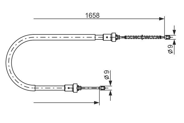 FREN TELİ. 1658 MM - BOSCH