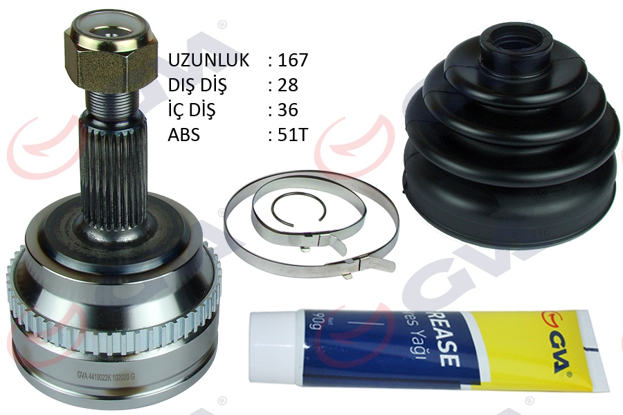 AKS KAFASI DIŞ ÖN MASTER II 2.5 DCİ (98-10) ABS'Lİ - GVA - OEM 4401720