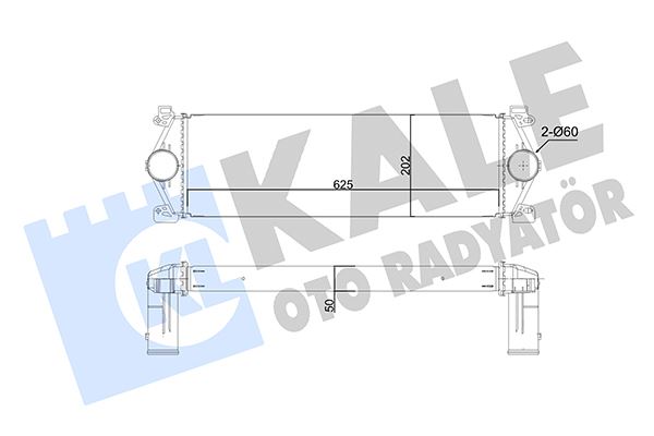 INTERCOOLER MASCOTT (EURO3) 3.0DXI 04<10 AL/BRZ(625X202X50) - KALE - OEM 5010514385