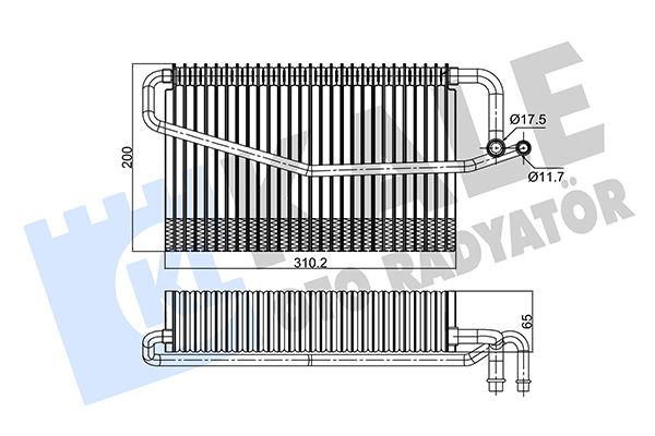 EVAPORATOR MERCEDES W203 CL203 S203 C209 A209 W463 - KALE - OEM A2098300358