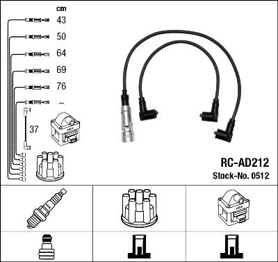 RC-AD212 ATEŞLEME KABLOSU - NGK