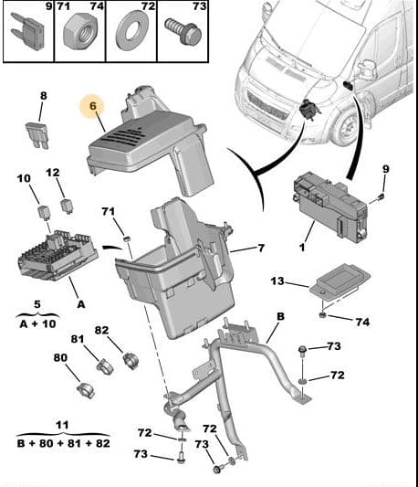 SİGORTA KUTUSU KAPAĞI PEUGEOT BOXER-CITROEN JUMPER...