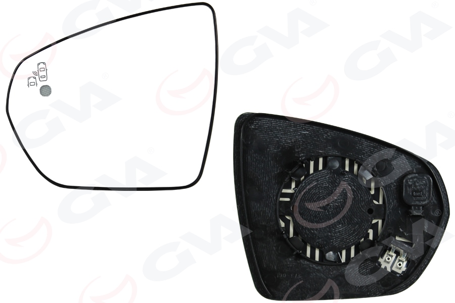 DIŞ DİKİZ AYNA CAMI SOL OPEL GRANDLAND 17> PEUGEOT P3008-P5008 16> CITROEN C5 AIRCROSS 18> (ISITMALI+KONVEKS+BLIS`Lİ) - GVA - OEM 1618048180