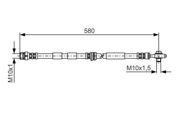 FREN HORTUMU. 580.00 MM - BOSCH