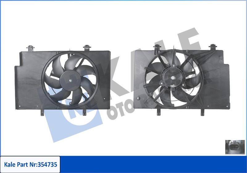 FAN MOTORU DAVLUMBAZLI FORD FİESTA-BMAX 08> 1.25-1.4-1.6 BENZİNLİ / 1.4-1.5-1.6 TDCİ - KALE - OEM G1B1