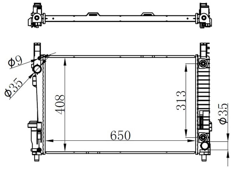 RADYATOR BRAZİNG AT(650X408X26)A W169 A150/160 CDI...