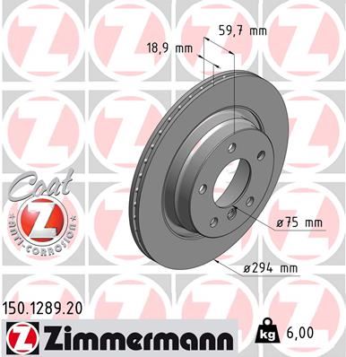 FREN DISKI ARKA BMW E46 - ZIMMERMANN - OEM 34216864056
