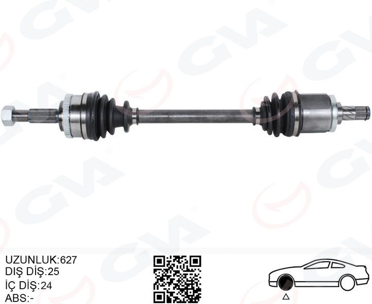 KOMPLE AKS SOL NISSAN ALMERA 1.5L QG15DE N16 02-> (ABS`Lİ) - GVA - OEM 39101BM580