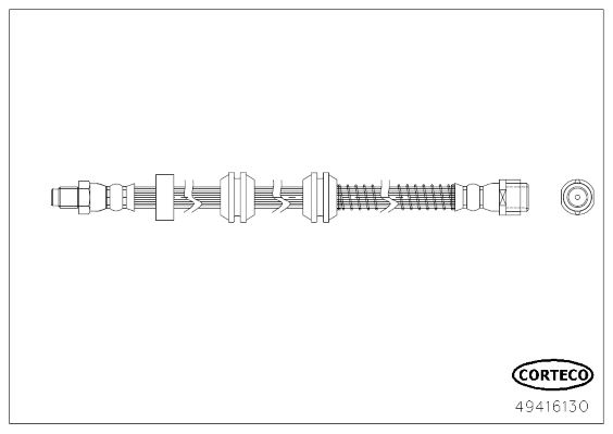 FREN HORTUMU ARKA MERCEDES W166 X166 C292 - CORTECO - OEM A1664200448