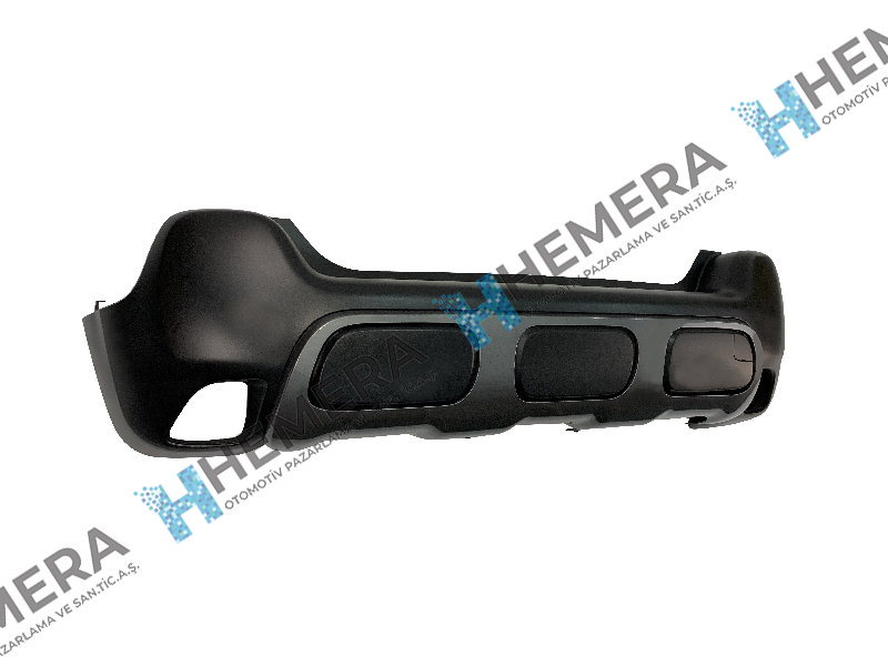 TAMPON ARKA KOMPLE MAT SİYAH CITROEN C3 AIRCROS 2017> - PULO - OEM 1628934580