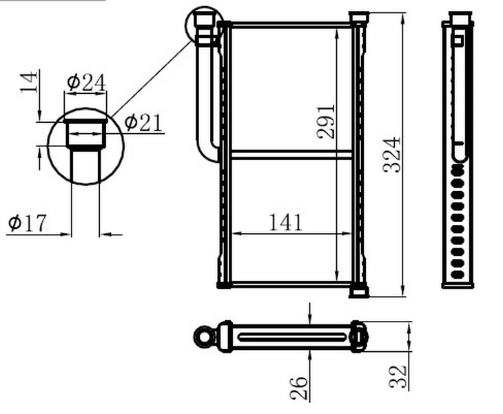 KALORİFER BRAZİNG HEATER A/M(143X300X26)A6 2005-2008 - ORIS - OEM 4F0819031B