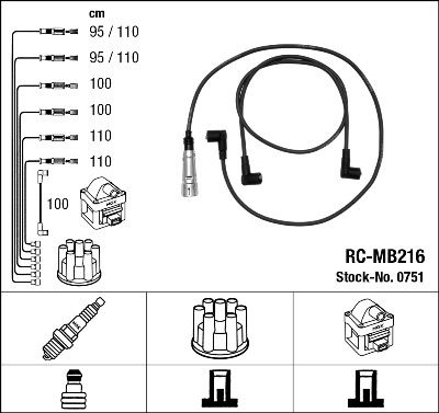 RC-MB216 ATEŞLEME KABLOSU - NGK