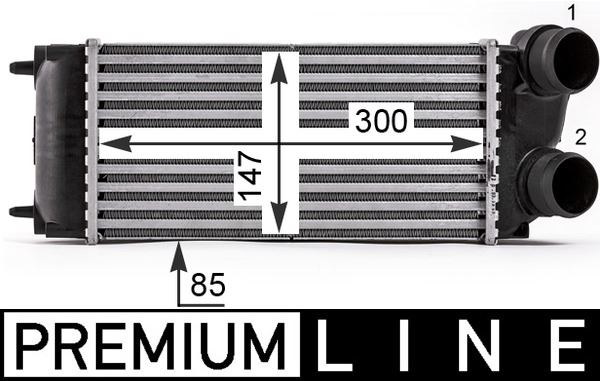 Ladeluftkühler CITROEN 307 / CITROEN C4 - MAHLE