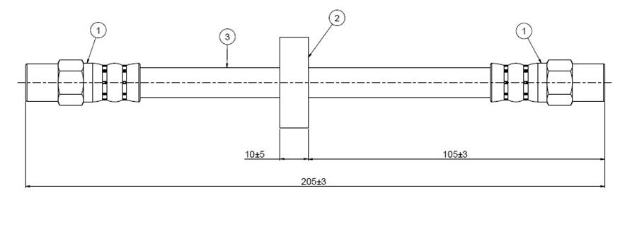 FREN HORTUMU arka Santana 82-84 - CAVO - OEM 453611775A