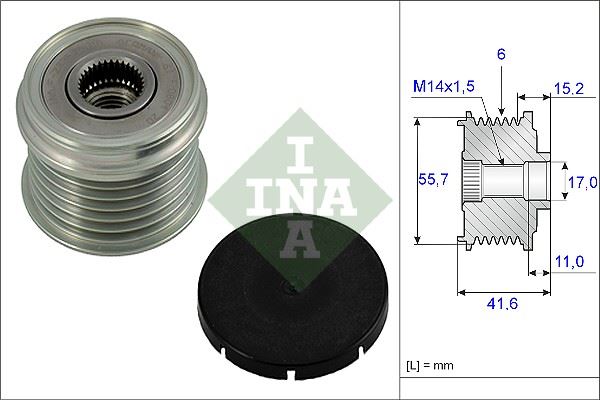 ALTERNATÖR KASNAĞI VOLVO C70-S40-S60-S70-S80-V40-V70-XC70 98> 1.8-1.9-2.0-2.4-2.5 - INA - OEM 30782701