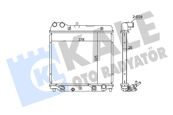 RADYATOR HONDA JAZZ II (AT) AL BRZ - KALE - OEM 19010PWA901