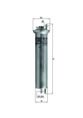 YAKIT FILTRESI BMW M54 M62 E39 E38 E53 - MAHLE - OEM 13321709535