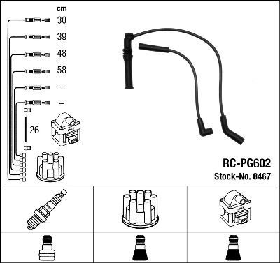 RC-PG602 ATEŞLEME KABLOSU - NGK