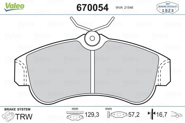 ÖN FREN BALATA NISSAN PRIMERA 1,6L GA16DE P11 97-98 - VALEO - OEM 410602F025