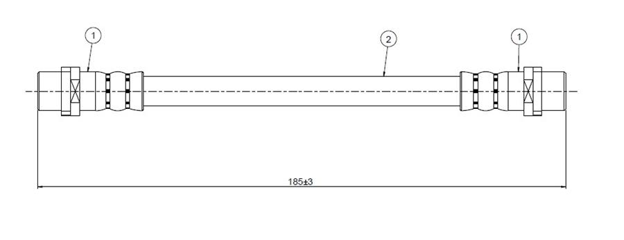 FREN HORTUMU arka A8 94. - CAVO - OEM 8A0611775A