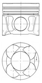 PİSTON+SEGMAN (83mm STD) INSIGNIA A-ASTRA J-ZAFIRA - KOLBEN - OEM 55574797