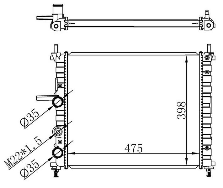 MOTOR SU RADYATORU BRAVO-BRAVA 1.2 1.4 1.6 95-> MAREA 1.2 1.4 1.6 96-> 01 KLIMALI 480×415X23 MANUEL SANZUMAN *** - ORIS - OEM 46525657