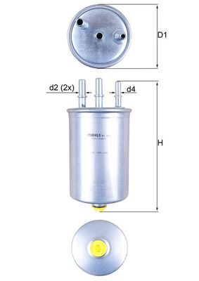 YAKIT FİLTRESİ TRANSIT CONNECT-TOURNEO CONNECT 1.8TDCI 02=> (90 PS) - MAHLE - OEM 2T149155B1E
